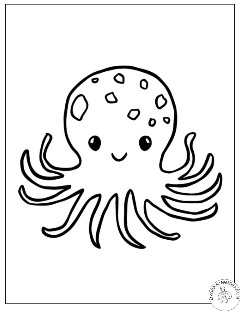 Beautiful Pattern Octopus for Relaxation - Adult Coloring Pages Octopus Free